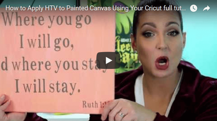 How to Apply HTV to Painted Canvas Using Your Cricut