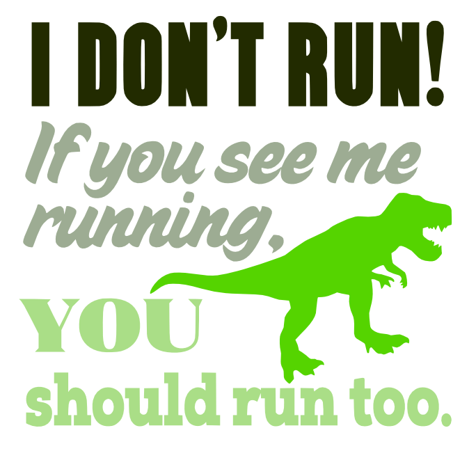 Free Run Dinosaur SVG Cutting File