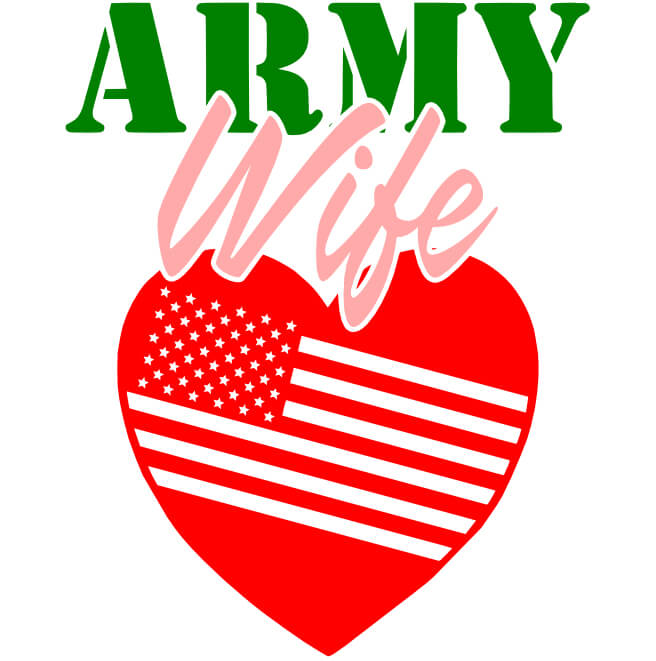 Free Army Wife SVG Cutting File
