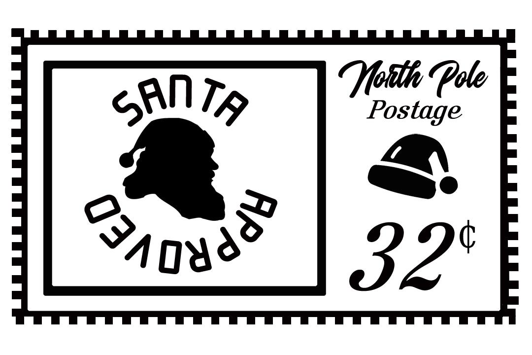 Free Christmas Stamp SVG File