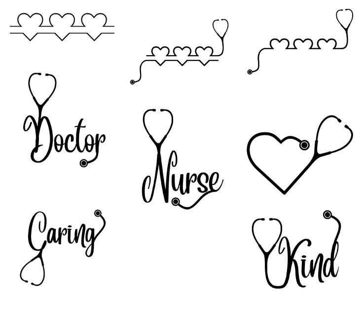Free Hearts SVG File Pack