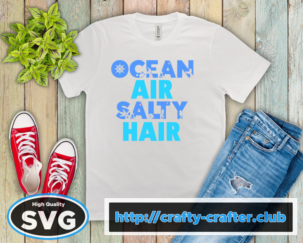 Free Ocean Air Salty Hair SVG File