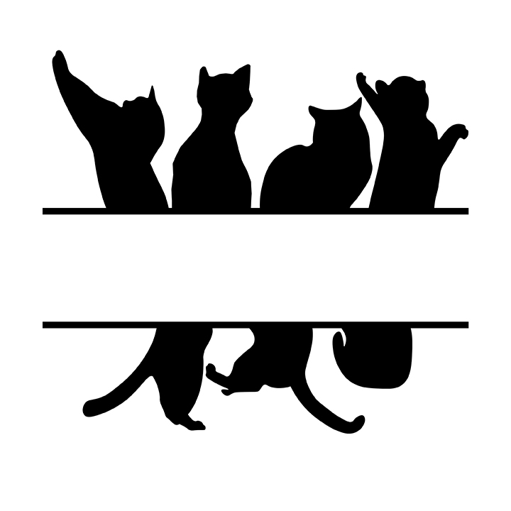Free Split Cats SVG File