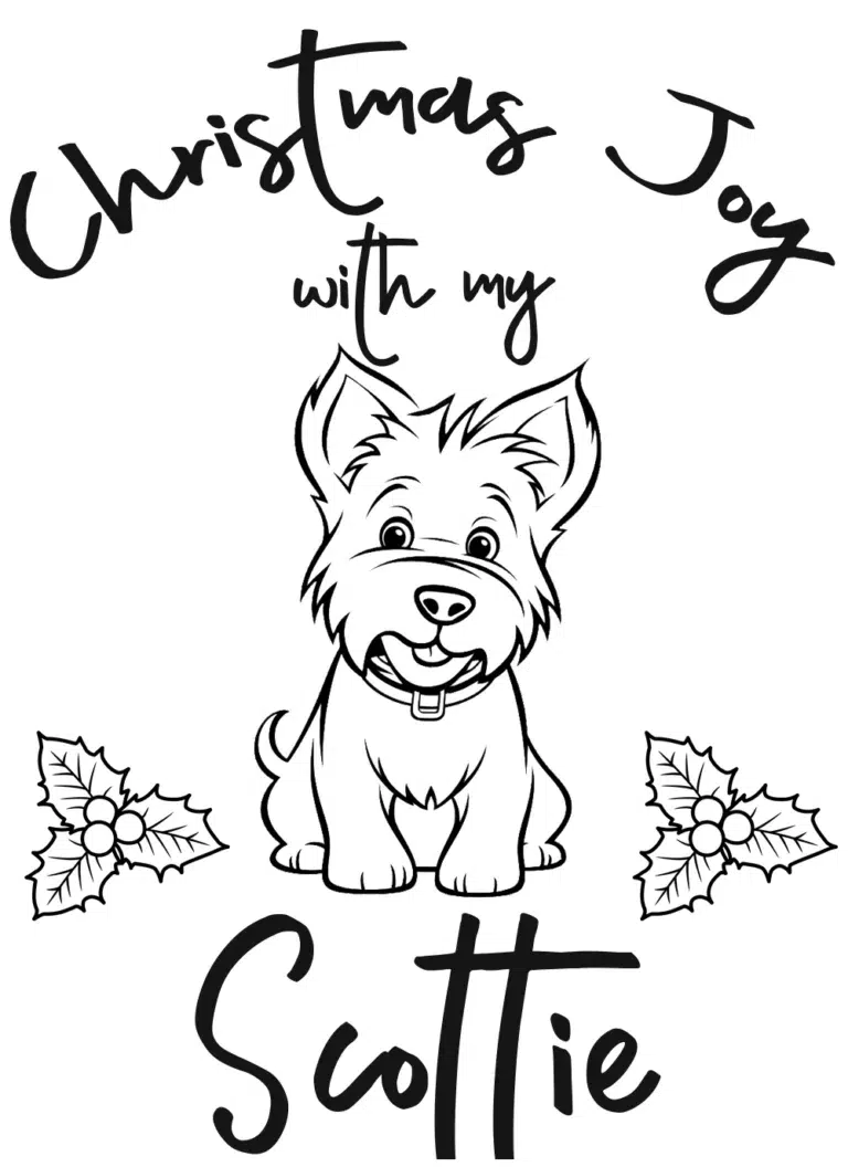 Free Christmas with my Scottie SVG File