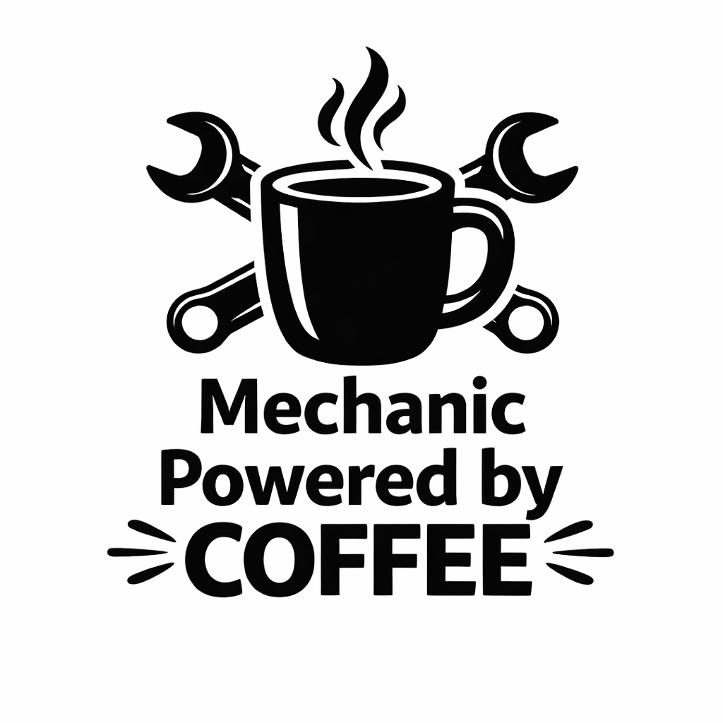 Free Mechanic Powered by Coffee SVG Preview