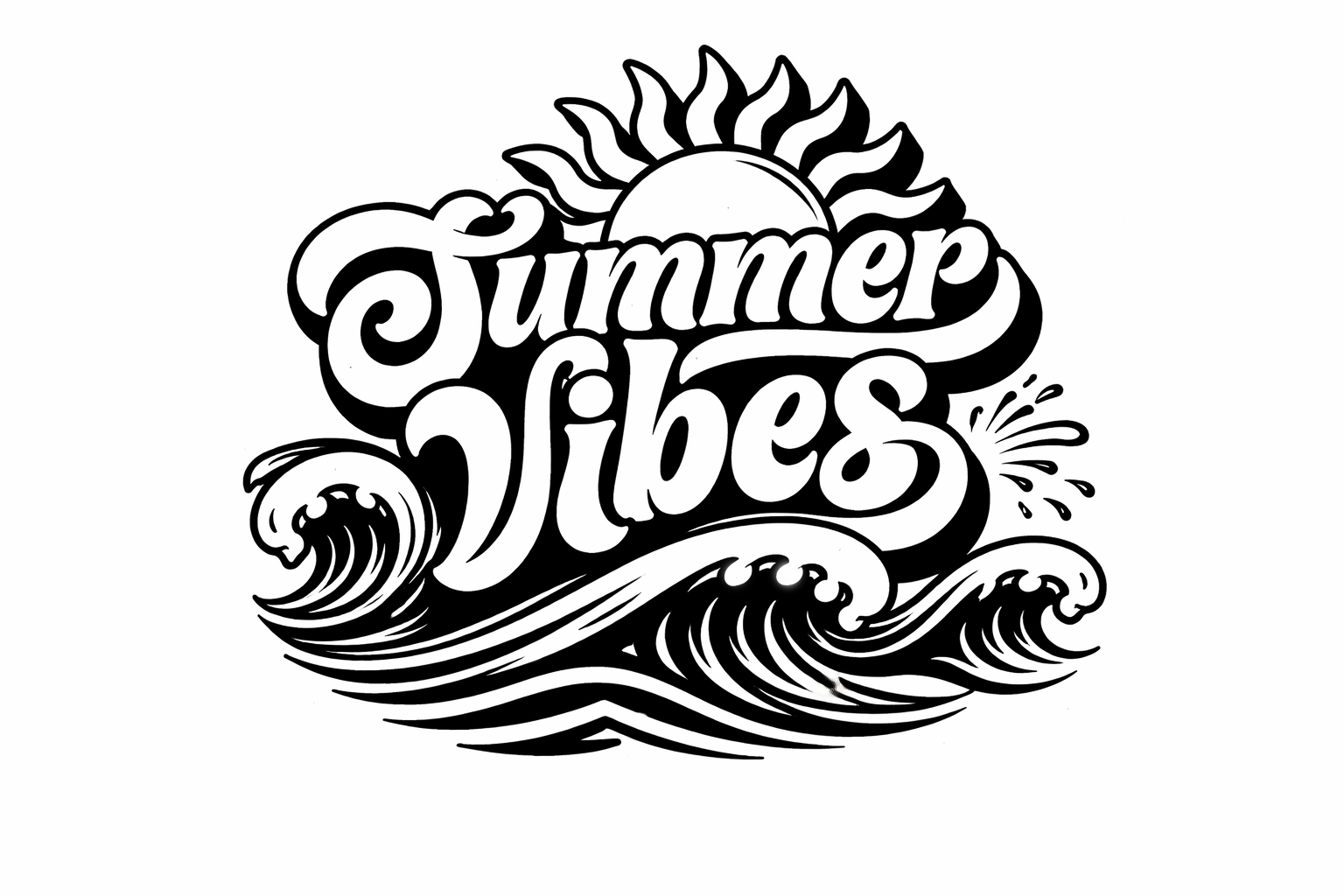 Free Summer Waves SVG Design