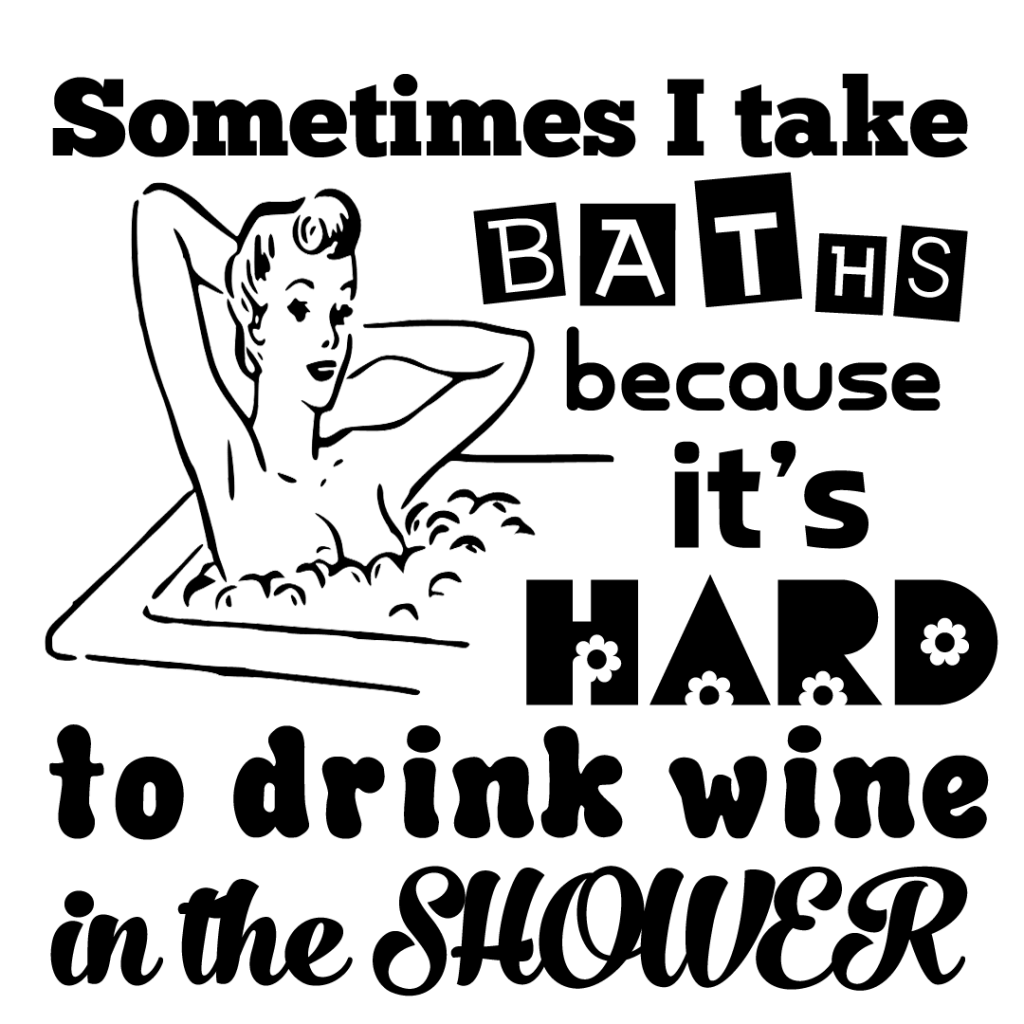 Wine in the shower