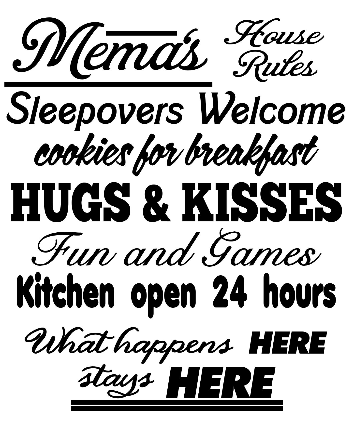 Download Free Mema S House Rules Svg Cutting File The Crafty Crafter Club