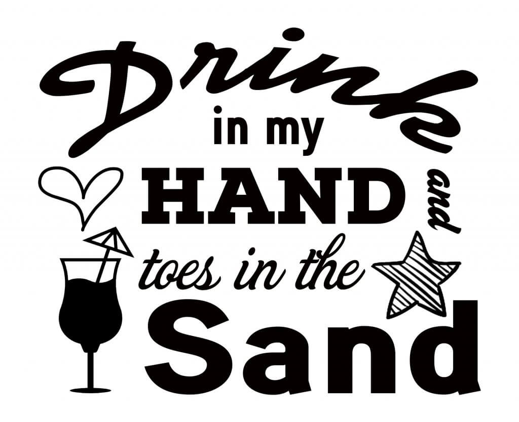 Free Drink in my Hand SVG Cutting File