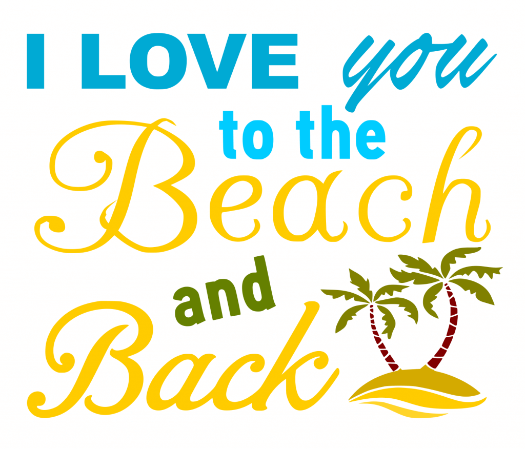 Free Beach and Back SVG Cutting File