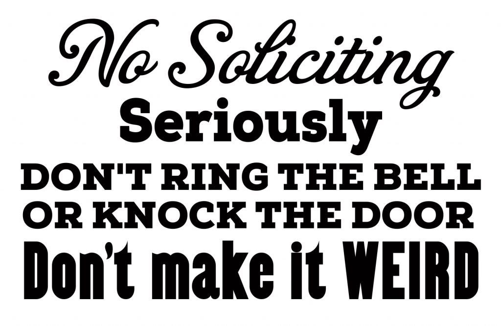 Free No Soliciting SVG Cutting File