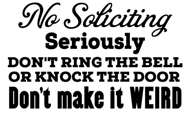 Free No Soliciting SVG Cutting File