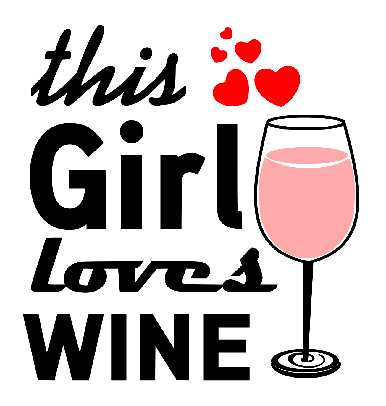 Free This Girl Loves Wine SVG File
