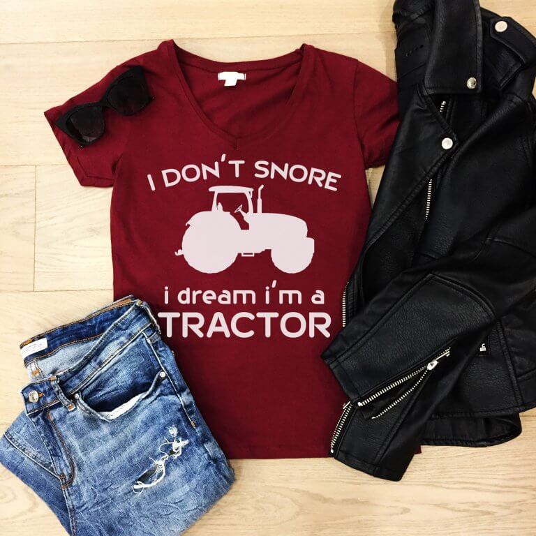 Free Snore Like a Tractor SVG File