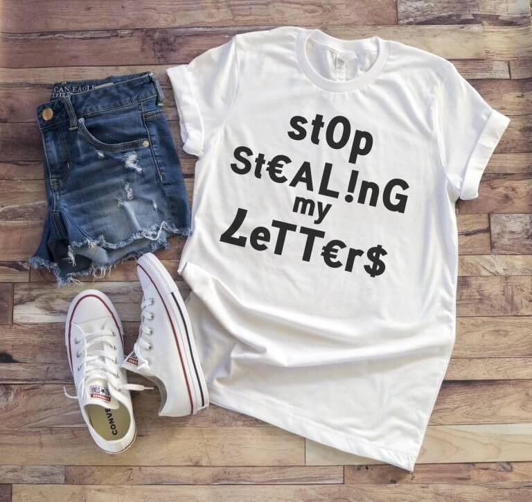 Free Stop Stealing Letters SVG File