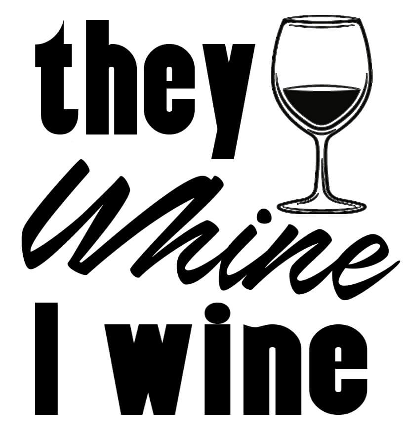 Free Whine Wine SVG File