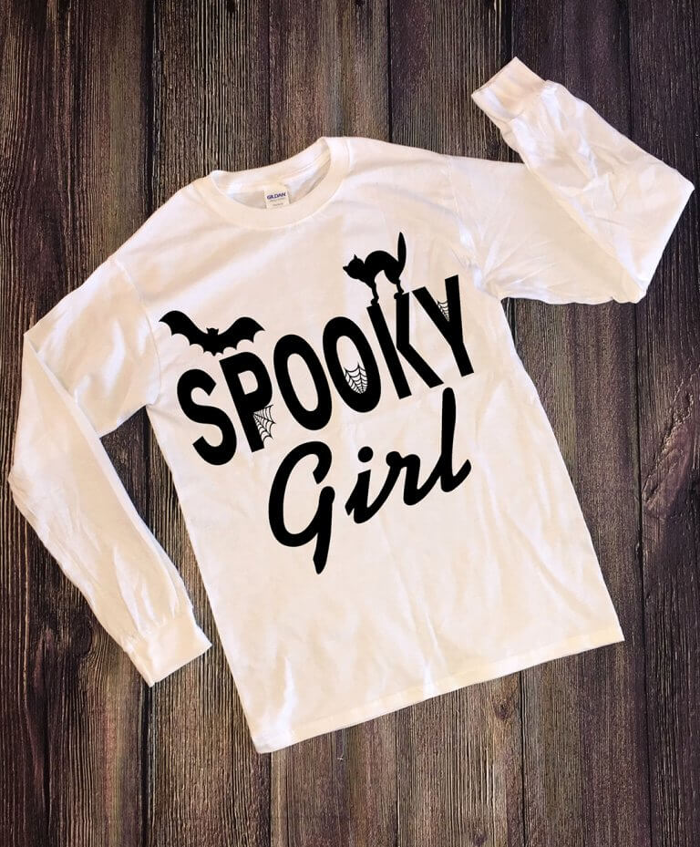 Free Spooky Girl Tee SVG File