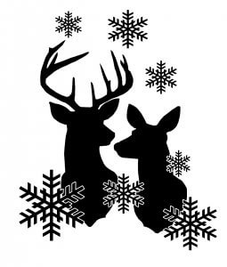 Free Reindeer Snowflakes SVG File