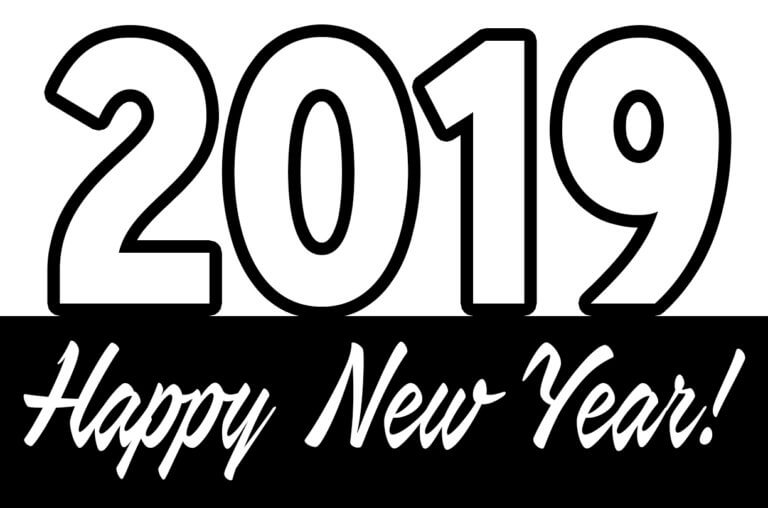 Free Happy New Year 2019 SVG File