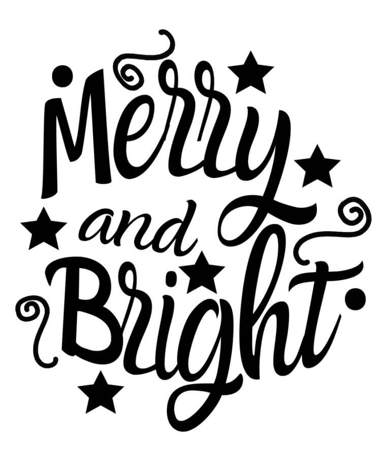 Free Merry and Bright SVG File