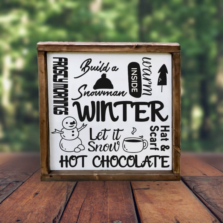 Free Winter Collage SVG File