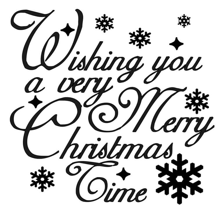 Free Wishing you a very Merry Christmas SVG File