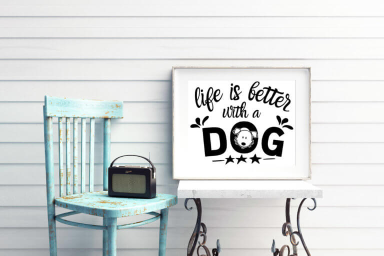 Free Life is better with a Dog SVG File