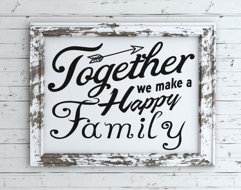 Free Together we make a Happy Family SVG Cutting File for the Cricut.