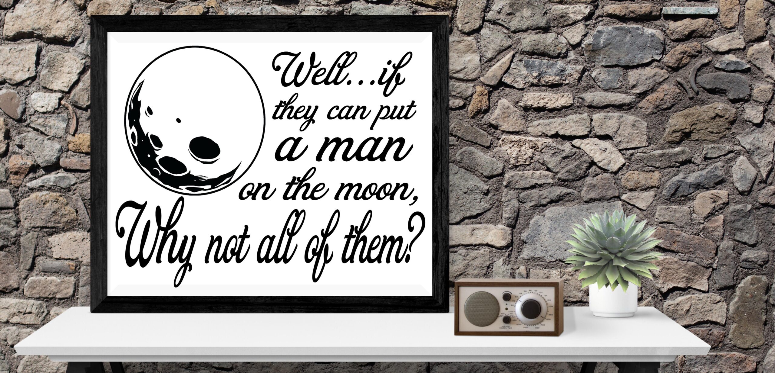Free Man on the Moon SVG File