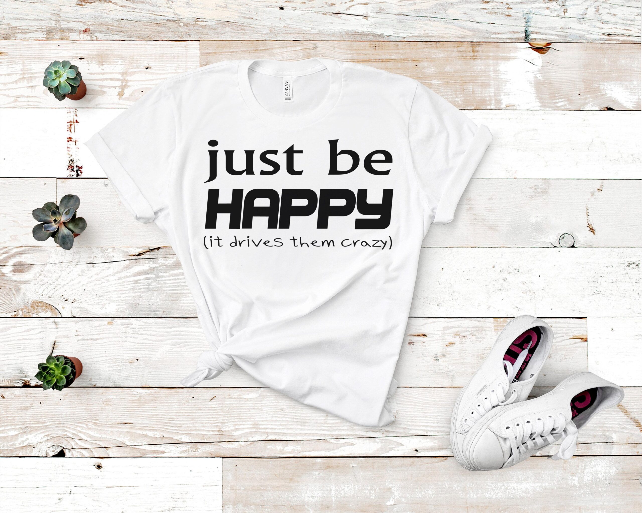 Free Just be Happy SVG Cutting File for the Cricut.