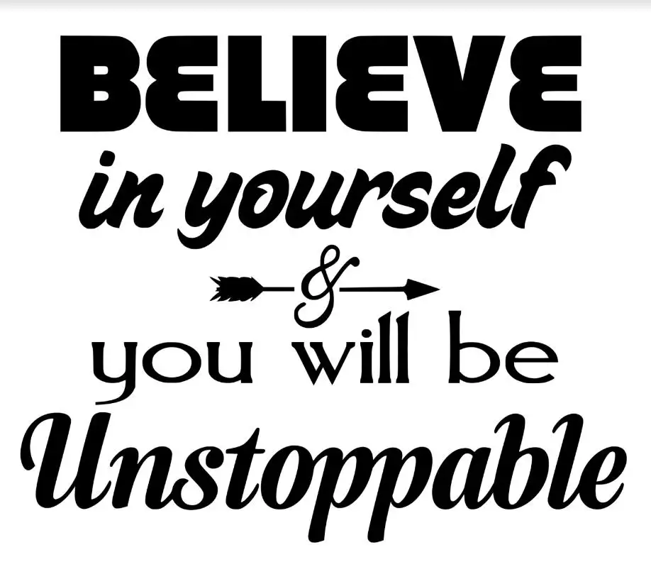 Free Believe in Yourself SVG File