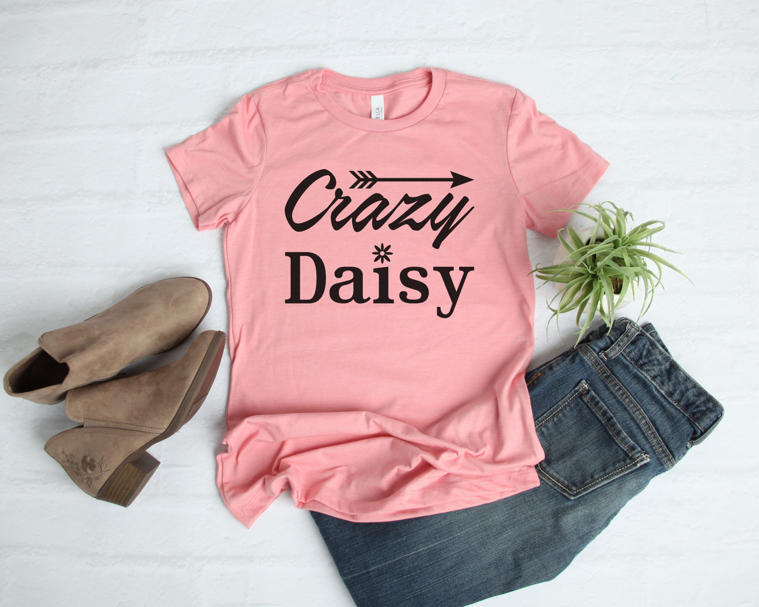 Download Free Crazy Daisy SVG File | Shirt mockup, T shirts for women, Free psd mockups templates