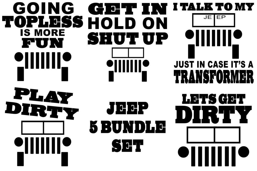 Free Jeep Set SVG Files