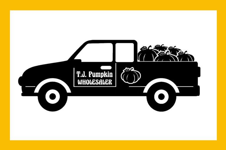 Free Pumpkin Truck SVG File