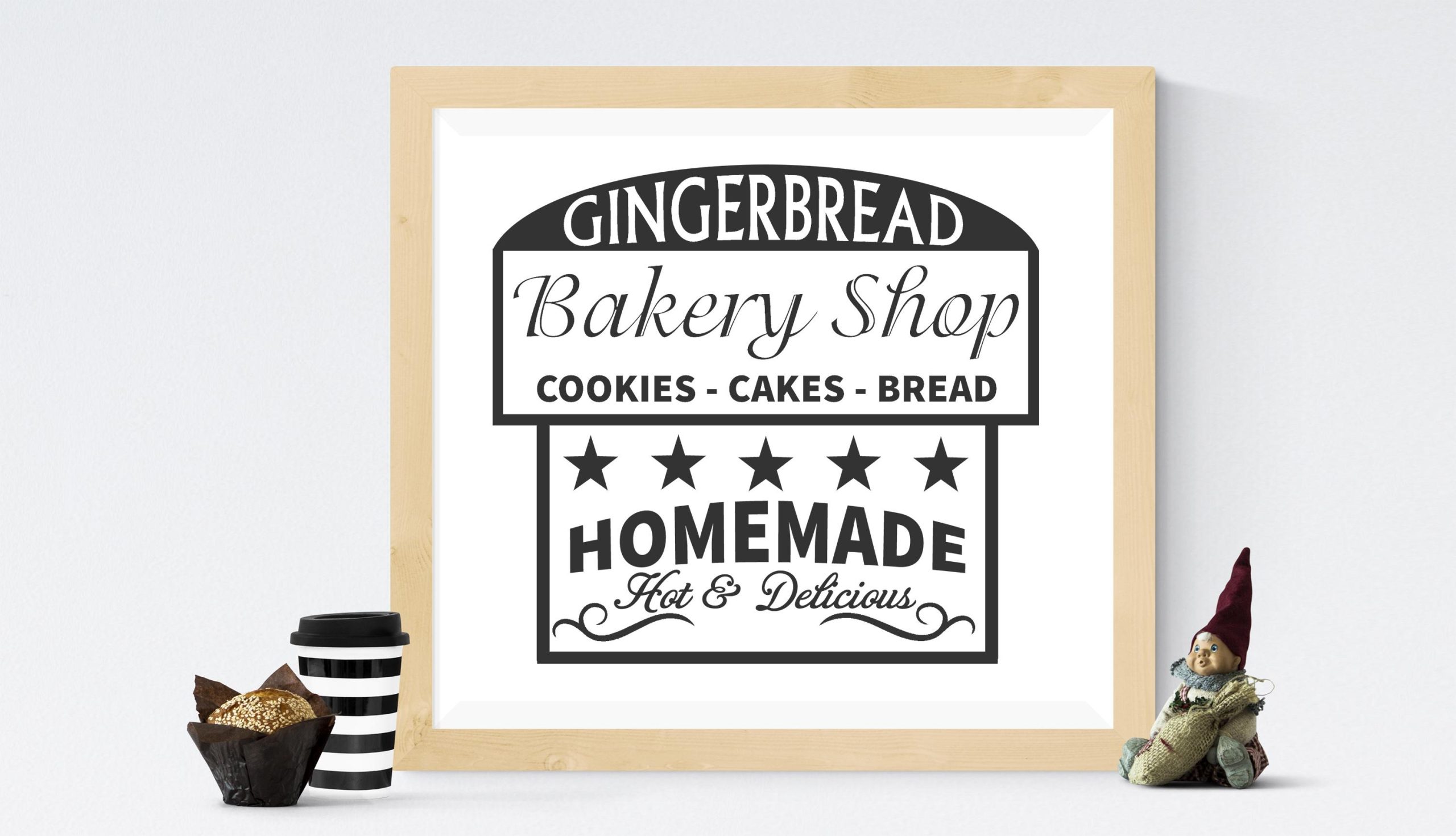Free Gingerbread Bakery Shop SVG File