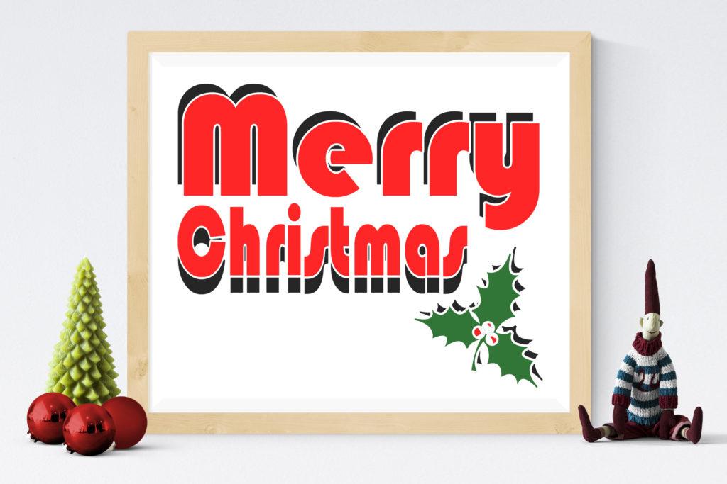 Free Merry Christmas Sign SVG File