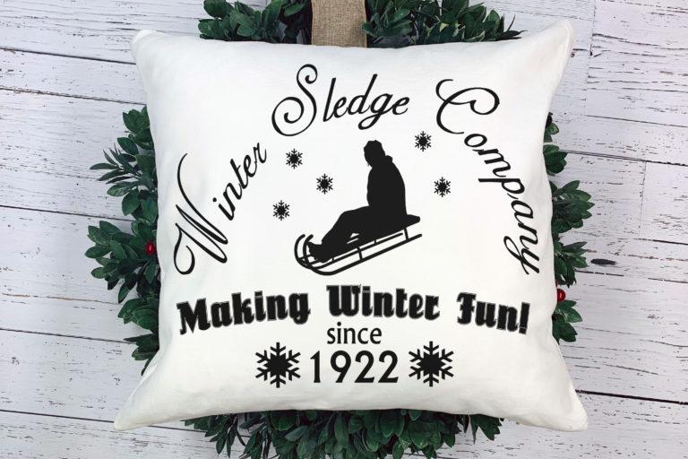 Free Winter Sledge Company SVG File