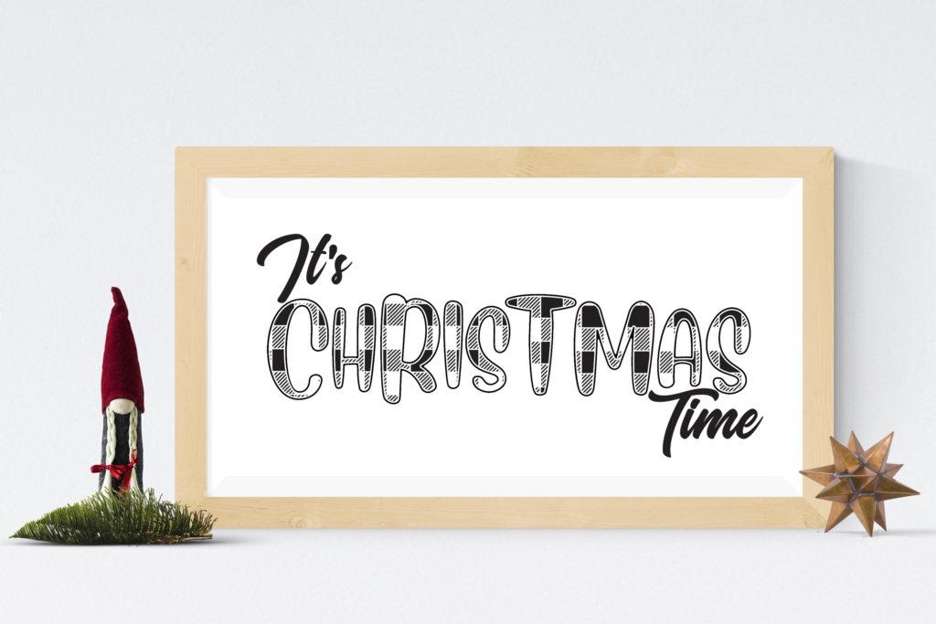 Free It's Christmas Time SVG File