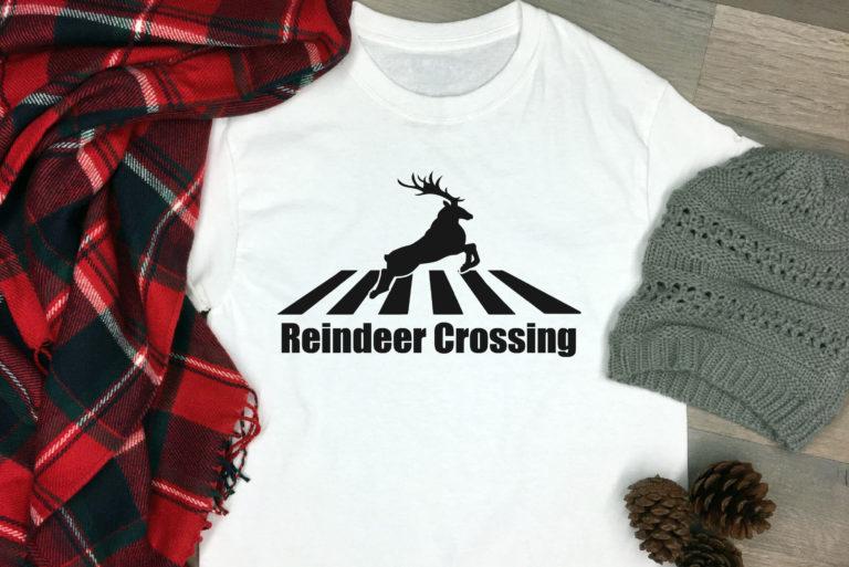Free Reindeer Crossing SVG File