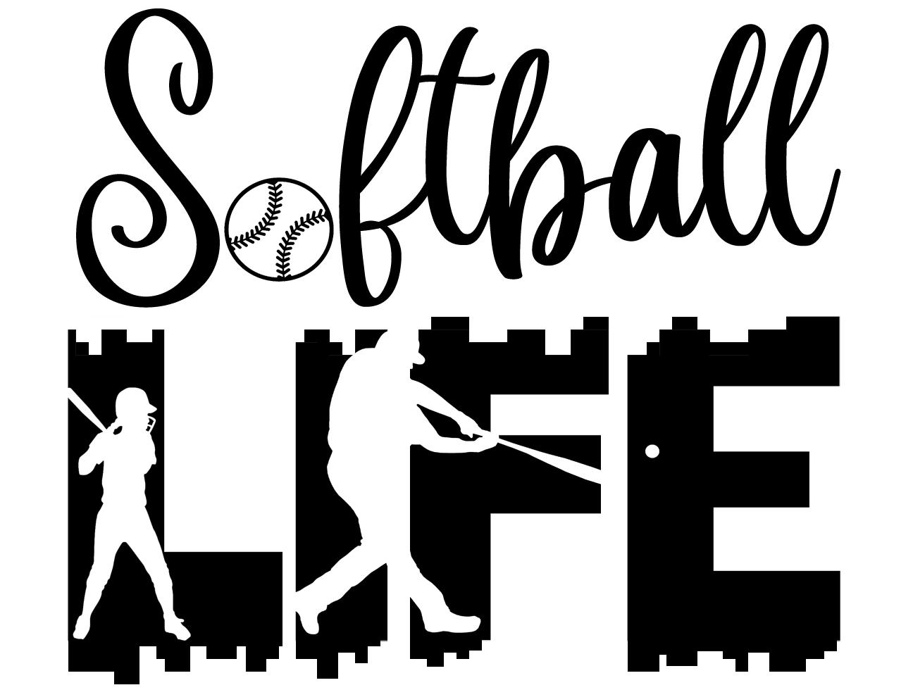 Free Softball Life SVG File
