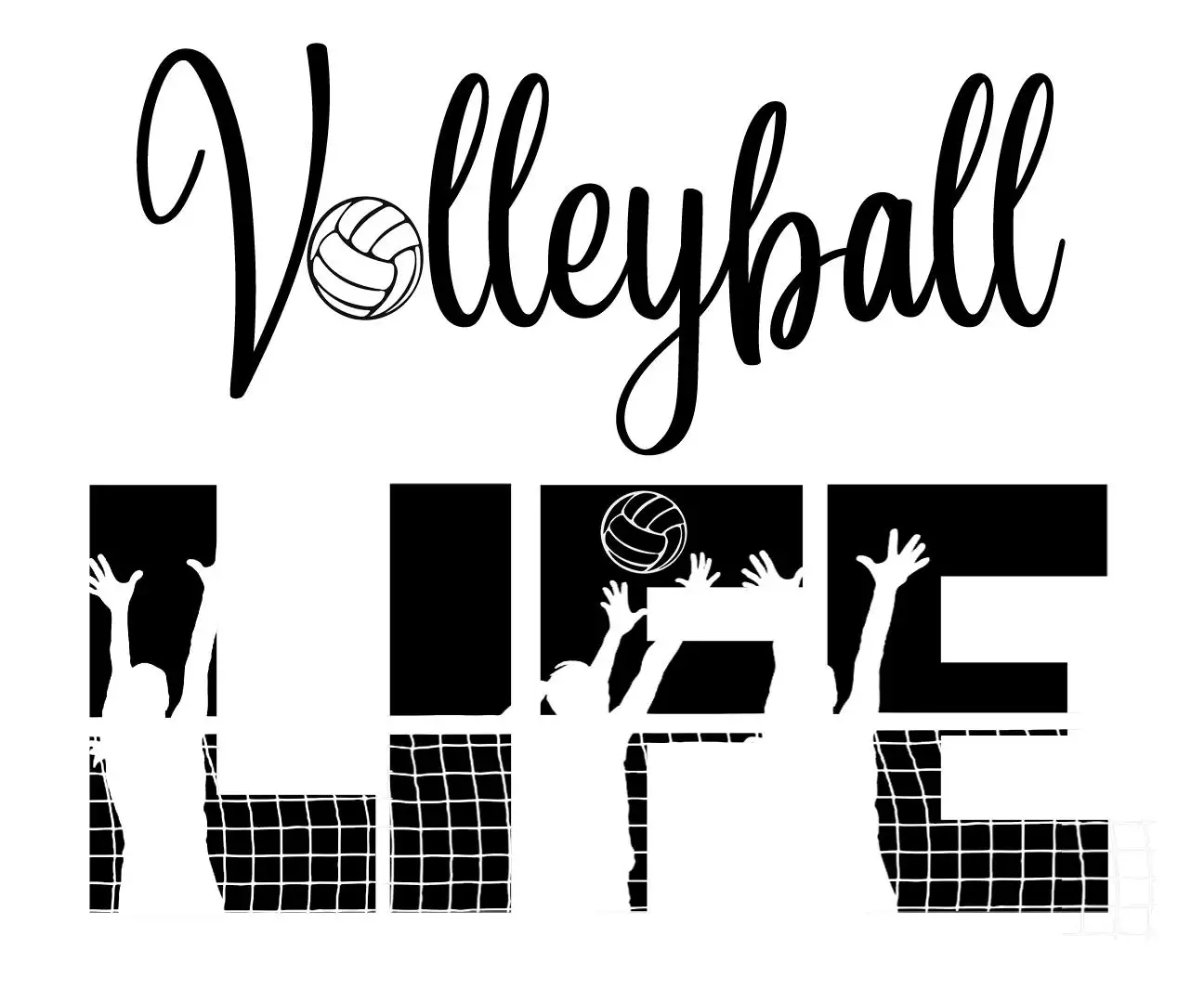 Free Volleyball Life SVG File