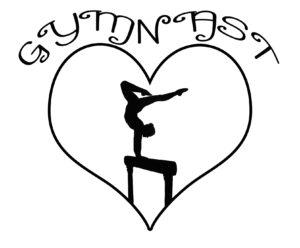 Free Gymnast Heart SVG File