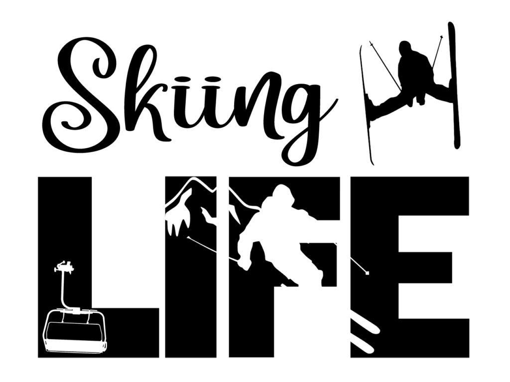 Free Skiing Life SVG File
