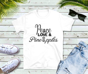 Free Peace, Love & Pineapples SVG File