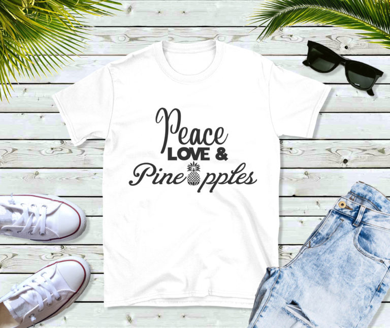 Free Peace, Love & Pineapples SVG File