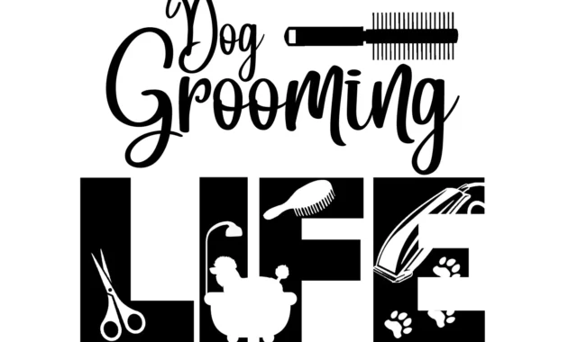 Free Dog Grooming Life SVG File