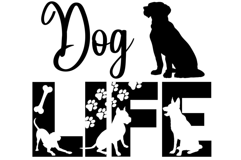 Free Dog Life SVG Cutting File for the Cricut.