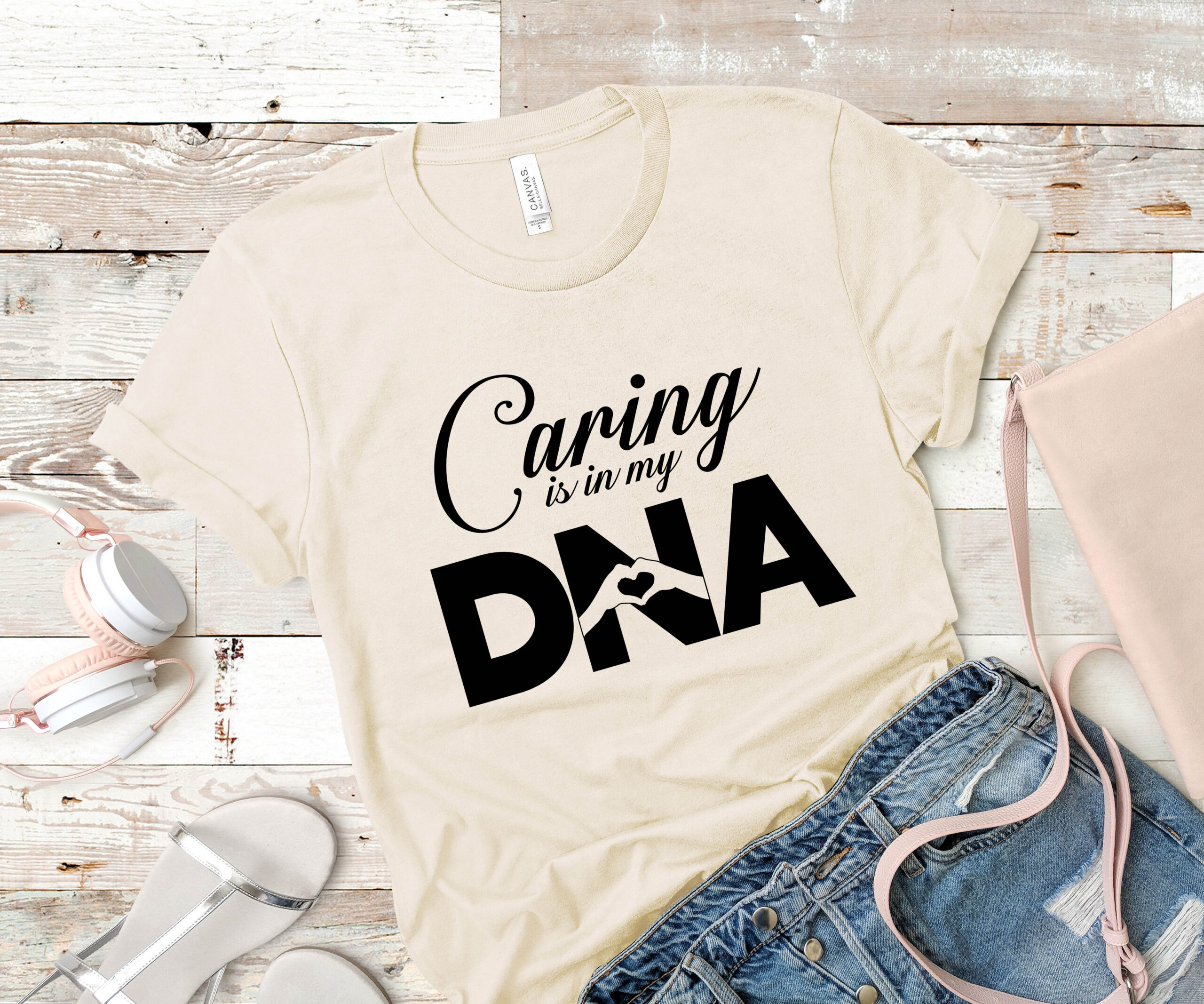 Free Caring is in my DNA SVG Cutting File for the Cricut.