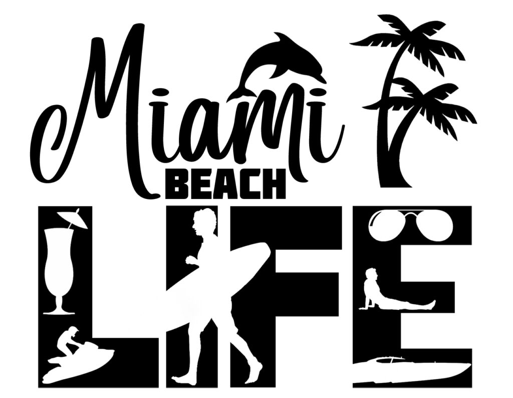 Free Miami Beach Life SVG File