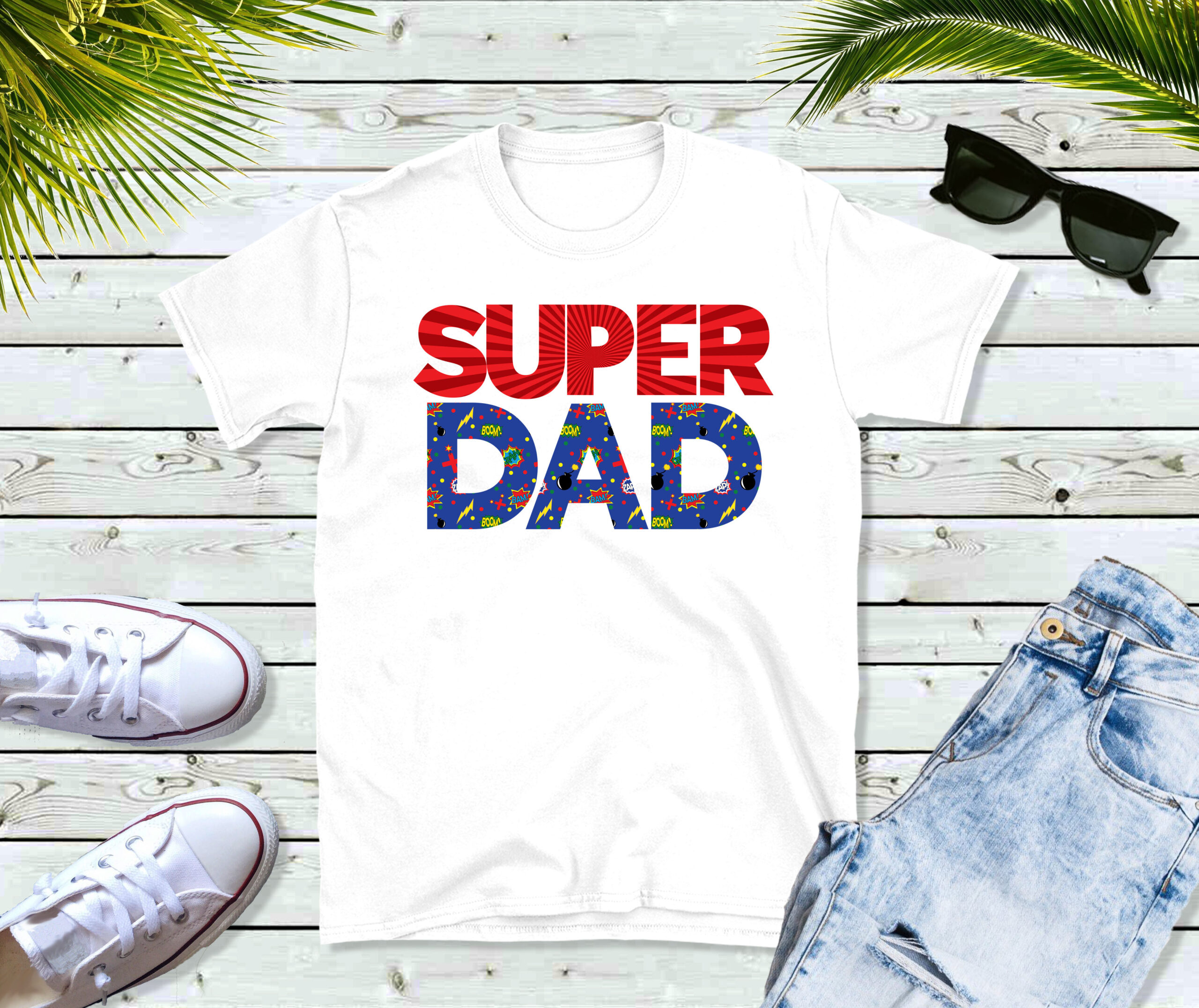 Free Super Dad Sublimation Image